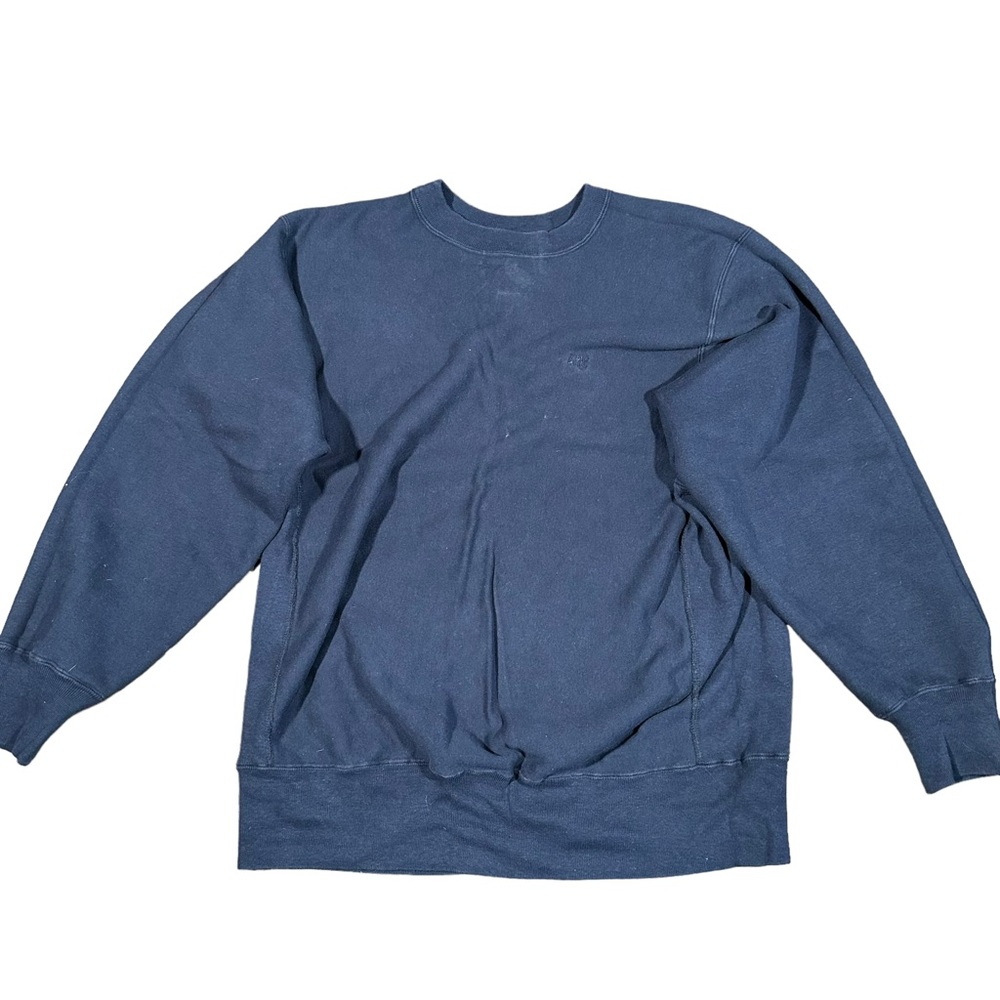 Vintage Abercrombie and Fitch Solid Navy Blue Sweatshirt